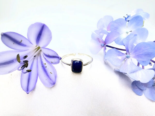 Lapis lazuli Square Ring (925 Silver0