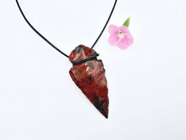 Mahogany Obsidian Arrow Head Necklace