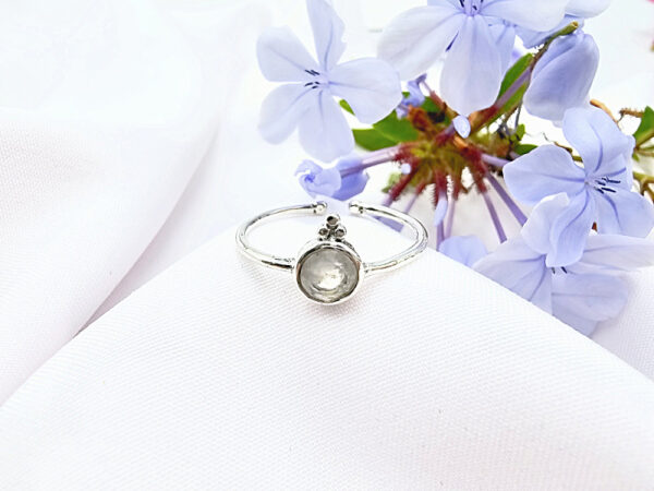 Moonstone Ring Round Circles (925 Silver) - Image 2