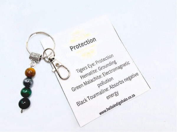 Protection Gemstone Key Ring