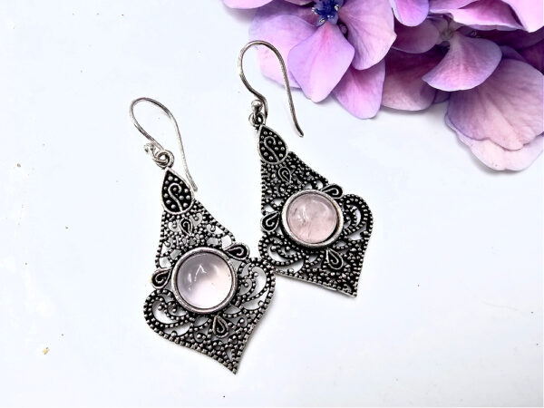 Rose Quartz Drop Earrings