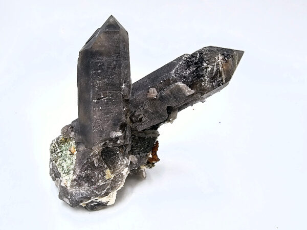 Smoky Quartz Point Rough P (170g) Aegirine Inclusions & Phantoms - Image 2