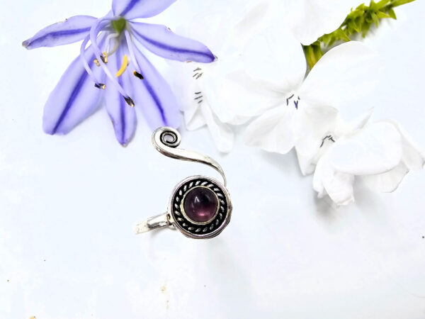 Amethyst Twirl Ring