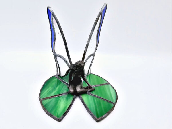 Blue Stained Glass Lilly Fairy - Image 2