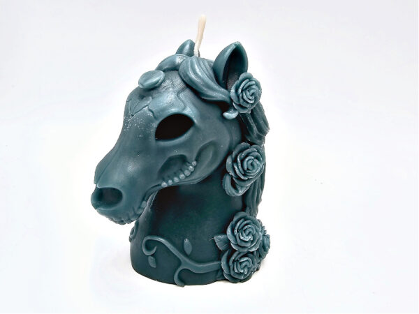 Goth Unicorn Candle Green (10cm)