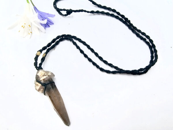 Smoky Quartz Macrame Necklace - Image 3